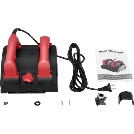Raboteuse électrique, profondeur réglable, design sans poussière, Rouge (1/2)