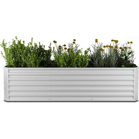 Blumfeldt High Grow Straight - Aiuola rialzata  1.440 L  Ergonomica  Resistente alle intemperie  Struttura a fondo aperto