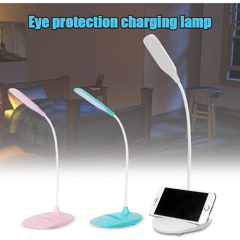 Schreibtischlampe mit USB-Ladefunktion, kabellos, LED-Leseleuchte, faltbar, augenschonend