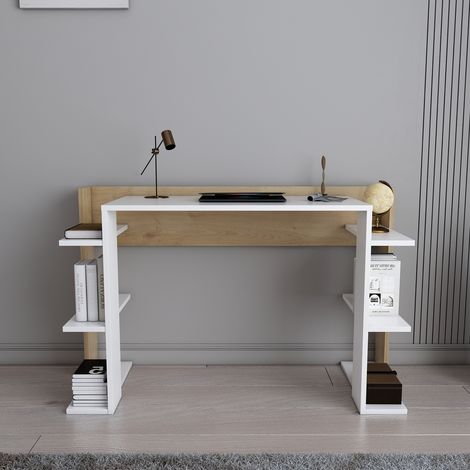 Cinar bureau 122 cm avec etagères ouvertes design unique et modern