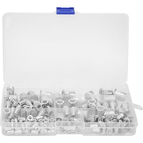 Satz mit 150 Aluminium-Gewindeeinsätzen M3, M4, M5, M6, M8 – Nietmuttern zur Befestigung (1/5)