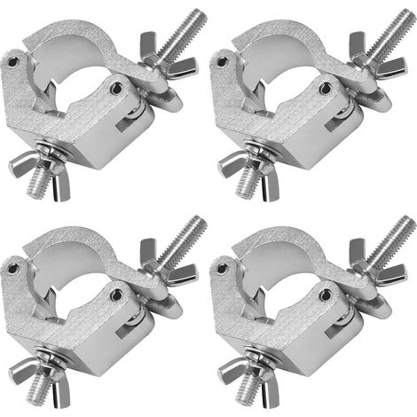 Pince En C - Aluminium Réglable 30-35 Mm - Pour éclairage De Scène Et Traverses - Lot De 4 (1/5)