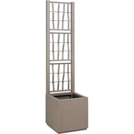 42006501 Bac à Fleurs Marron Clair 36 x 36 x 140 cm Plastique (1/5)