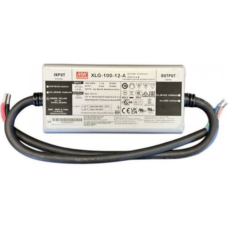 MW MEAN WELL XLG-100-12-A Alimentatore IP67 100W 12V 8A Input 220V 110V