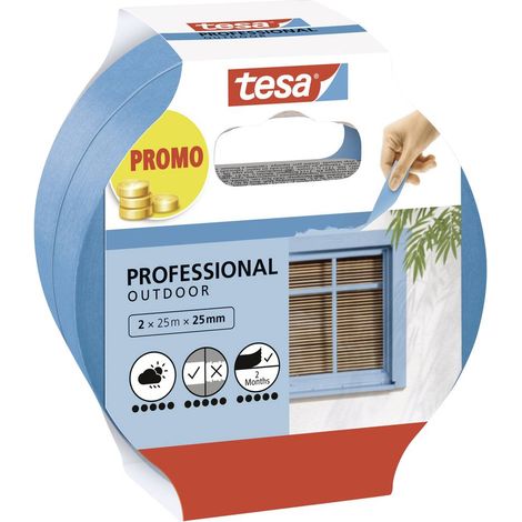 tesa Professional Outdoor 56214-00000-03 Nastro di mascheratura per pittura Blu (L x L) 50 m x 25 mm 2 pz.