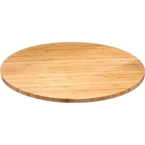 Plateau tournant en bambou 50cm – D. 50 x H. 3 cm – Poids 2.1 kg – Couleur naturelle – Secret De Gourmet