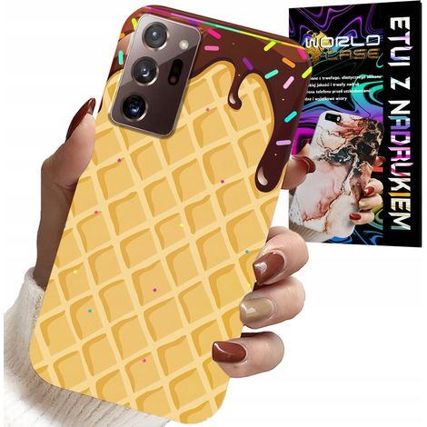Custodia per Samsung Note 20 Ultra - Con motivo waffle e glassa al cioccolato (1/5)