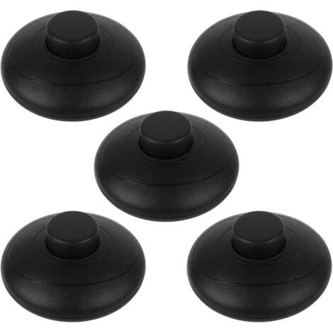 5PCS Interrupteur à Pied pour Luminaire, Commutateur de Pied Interrupteur à Pied Rond pour Lampes de Table et Lampadaires, 250V / 2A