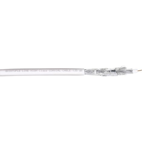 BKL Electronic 0806014/F Cavo coassiale Diam. est.: 8.20 mm 75 Ω 135 dB Bianco 100 m