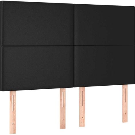 Maison Exclusive - Cabecero de cama negro 144x5x118/128 cm piel s (1/5)