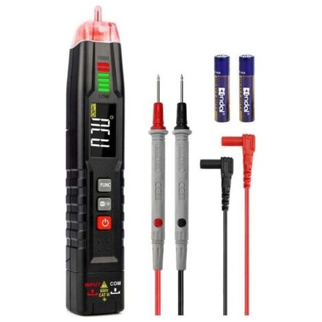 Multimètre Automatique Multifonction Détecteur Tension Sans Contact Stylo Testeur Électrique Affichage Lampe Poche Test Résistance Capacité Diodes (1/4)