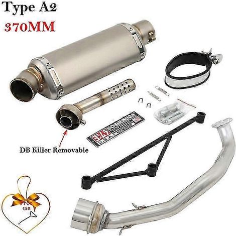 Sistema Completo De Escape Para Motocicleta, Silenciador Modificado, Tubo De Enlace Delantero, Db Killer, Para Yamaha Gy6-125, Gy6, 125cc, 150cc( Type A2) (1/5)