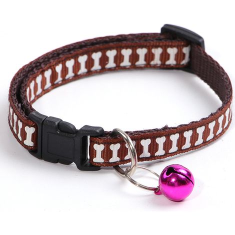 Collier Pour Chien - Cordon Bleu Polyester Résistant - Ajustable - Anneau D Métallique - 1 Pièce (1/5)