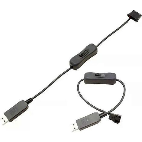 USB-Lüfter-Adapterkabel 5V auf 12V Step-Up-Kabel USB auf 4-Pin PC ummantelt-JXLGV (1/4)