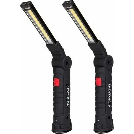 Lampe d'inspection LED lot de 2 rechargeable magnétique 5 modes (1/5)