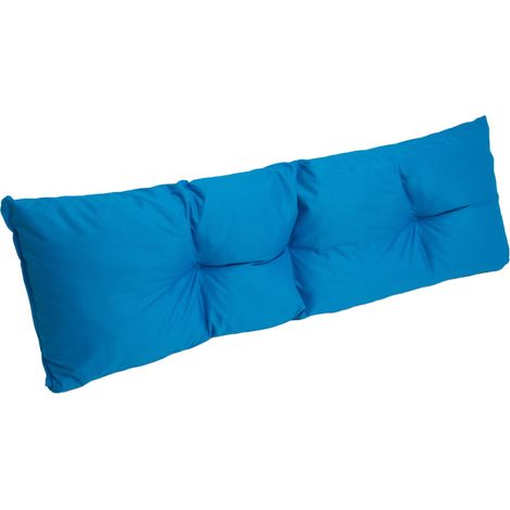 Coussin pour palettes 120 x 40cm, coussins canapé, coussin de jardin, coussin de sol/ coussin palette in-extérieur Bleu, SETGARDEN (1/4)