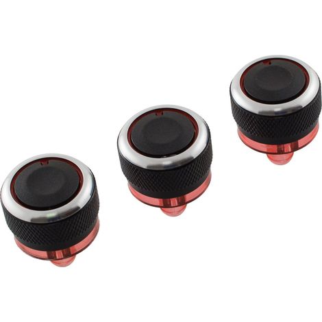Citroen C2 03-09 Lüftungsreglerknöpfe SCHWARZ 3-teiliges Set (1/2)