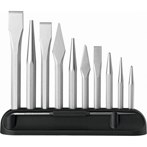 PB Swiss Tools Meißel- und Durchschläger-Satz, im Kunststoffhalter, Sonderqualität, 11-teilig (1/2)