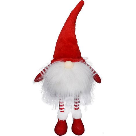 Gnomo di Babbo Natale H48 cm in Tessuto