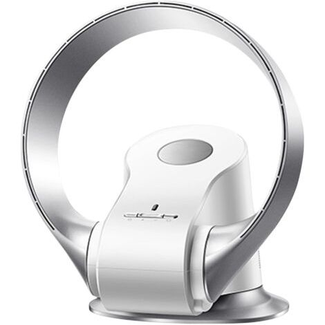 9-stufiger, blattloser Ventilator, Wand- oder Tischmontage, Fernbedienung, Weitwinkel, 220 V, silber (1/5)