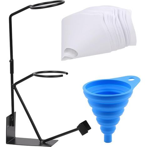 52-teiliges Set mit Halterung für 15-Zoll-Farbspritzpistolen (Schwerkraftzufuhr) inklusive Siebhalter, 12-cm-Silikontrichter und 100-Mikron-Farbfilter mit feinem Nylongewebe für HVLP-Farbspritzpistole (1/5)