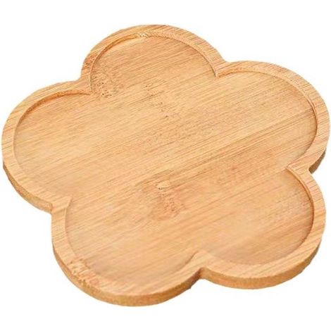 4 Bambus Mosaik Glasfüße Handgefertigtes Mosaikzubehör Holzfuß für leere Schalen Getränke , Bar , Tassen , Glas , Kunstteller (Blume) (1/5)