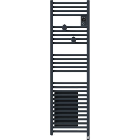 RADIATEUR SÈCHE-SERVIETTES CONNECTÉ RIVA 5 ETROIT AVEC SOUFFLERIE 1500W ARDOISE THERMOR 471654 (1/3)