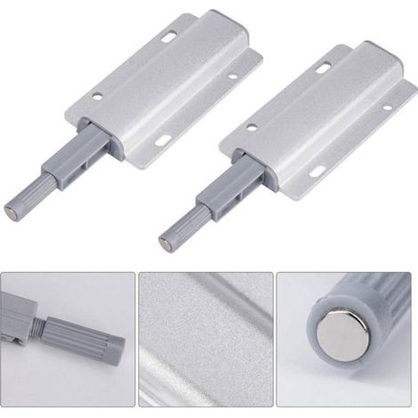 Loquet Magnétique Porte Placard Push to Open Tampon Amortisseur pour Armoire Fermeture Systeme Tiroir 4 Pièces (1/5)