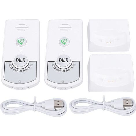 Interphone vocal à 2 voies, système de sonnette sans fil, longue portée de 1000m, unité pour maison et hôpital (1/5)