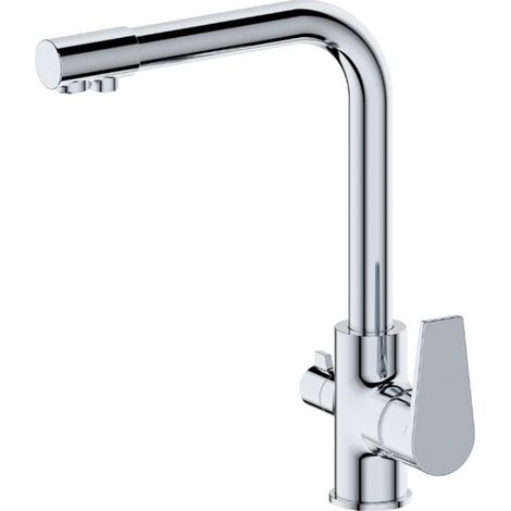 Miscelatore Lavello 3 acque girevole cromato Ø40 mm - Le Mans  Tecom