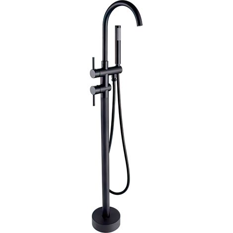 Grifo sobre SUELO monomando para bañera exenta CALGARY negro mate (1/6)