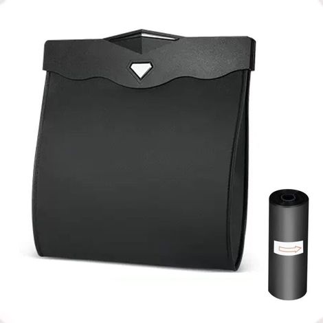 Suspendre poubelle voiture interieur, Poubelle de voiture avec ouverture magnétique à accès rapide, Cuir PU imperméable, accessoire voiture pour siège arrière de voiture Noir