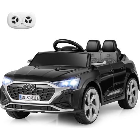 Voiture électrique 12V pour enfants 98 x 49 x 43 cm télécommande 3 vitesses ambiance ludique en PP noir