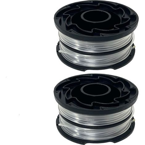 Lot de deux,DF-065 et DF-065-BKP 90517175 Bobines de rechange à double fil compatibles avec les désherbeurs Black and Decker GH710 GH700 GH750 Bobines de rechange (1/4)