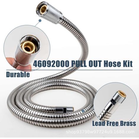 Ulisem 46174000 46092000 46592000 Flexible extractible pour robinets de cuisine Grohe, flexible de remplacement pour robinets de cuisine extractibles pour Alira, Ladylux et Euro Plus (1/3)