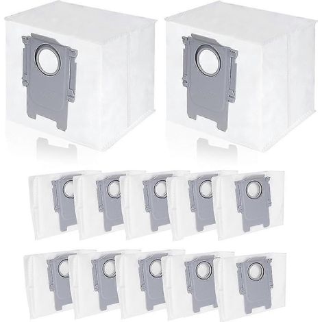 Lot de 12 sacs à poussière de rechange pour aspirateur Roborock S8+ / S8 Pro Ultra / S7 MaxV Ultra / Q5 / Q5+ / Q7+ / Q7 Max+ (1/5)