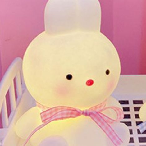 Veilleuse lapin mignonne pour enfant, lampe de chevet pour chambre de fille, cadeau d'anniversaire, décoration de chambre (1/5)