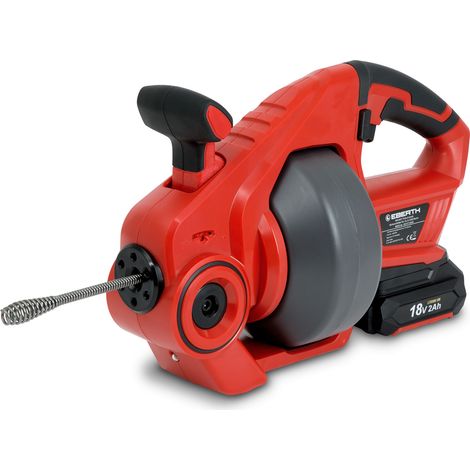 Spirale automatica pulizia tubi 18V 7,6m con batteria – EBERTH