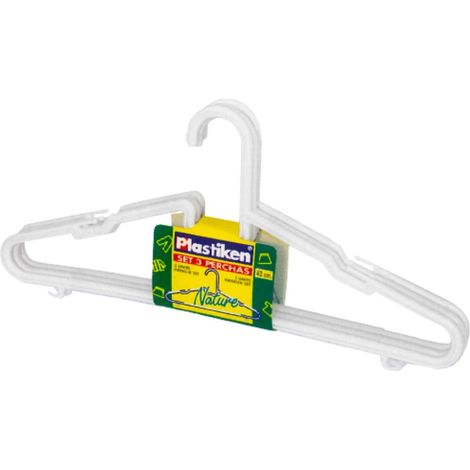 Set mit 3 Kunststoff-Kleiderbügeln 42 cm 0952NU