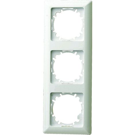 3-fach Rahmen / Schalterblende für den Innenbereich aus Kunststoff, in Cremeweiß (1/3)