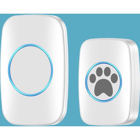 BEBUSINGOTO Cloches d'entraînement sans fil pour animaux de compagnie : sonnette de porte étanche IP44, sonnette pour chat avec 60 sonneries et 5 niveaux de réglage du volume, sonnette pour chien (1/5)