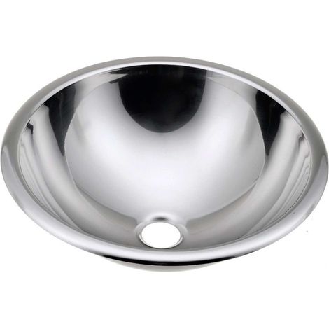 Sapho Sanitari in acciaio inox - Lavabo ad incasso, diametro 41 cm, acciaio inox 13030.B