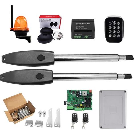 Kit d'ouvre-portes automatiques Kit d'ouvre-porte automatique opérateur de porte Double robuste for portes battantes doubles jusqu'à 16 pieds ou 880 lb moteur à courant alternatif pour accessoires de (1/5)