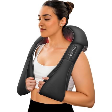 Masajeador Cervical, Masajeador Cervical Rug- en con Calentamiento, Masajeador Shiatsu Eléctrico para Nek, Cervical en Schouder, Regalo para Vrouwen en Mannen (1/5)