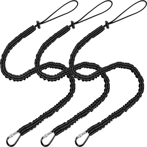 3 Pièces Corde à Outils Anti-Chute, Protection contre Les Chutes de La Corde à Outils, Longe à Outils pour Les Opérations en Haute Altitude (schwarz) (1/5)