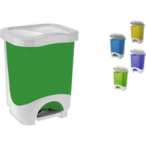 Tontarelli pattumiera idea da 18lt con pedale, colori assortiti