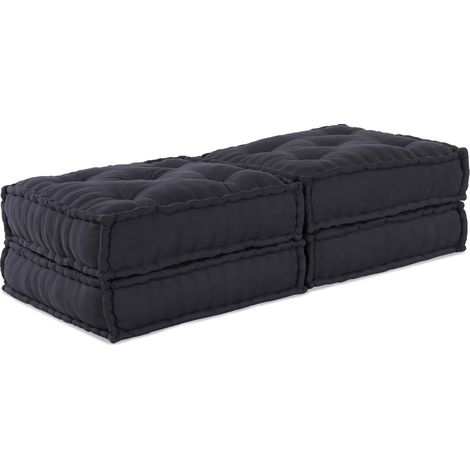 Modulares Sofa 2 pcs Anthrazit 70 x 70 x 36 cm Stoff vidaXL
