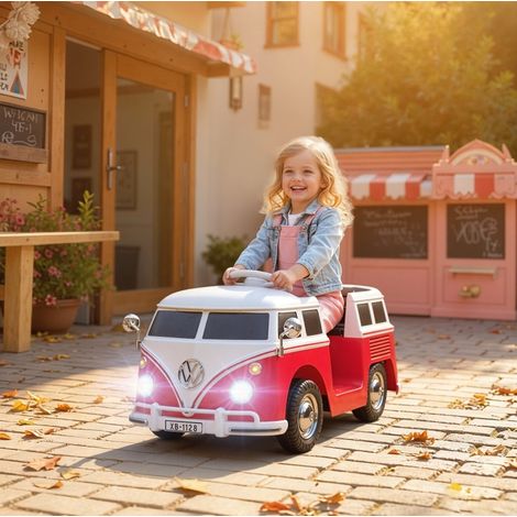Voiture électrique enfant Volkswagen T1 12V rouge HAVRYA (1/3)