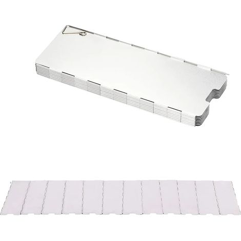 Parabrisas, diseño portátil, aleación de aluminio duradera, 12 placas (1/2)