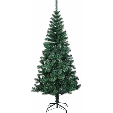 Albero di Natale  Albero natalizio  Albero festivo Artificiale Punte Iridescenti Verde 150 cm PVC (1/5)